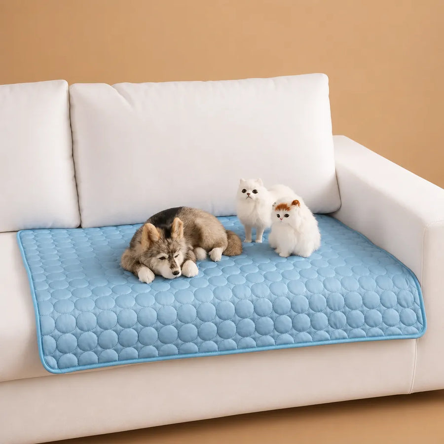 Tapis chien rafraichissant ice silk - 5 tailles sans gel