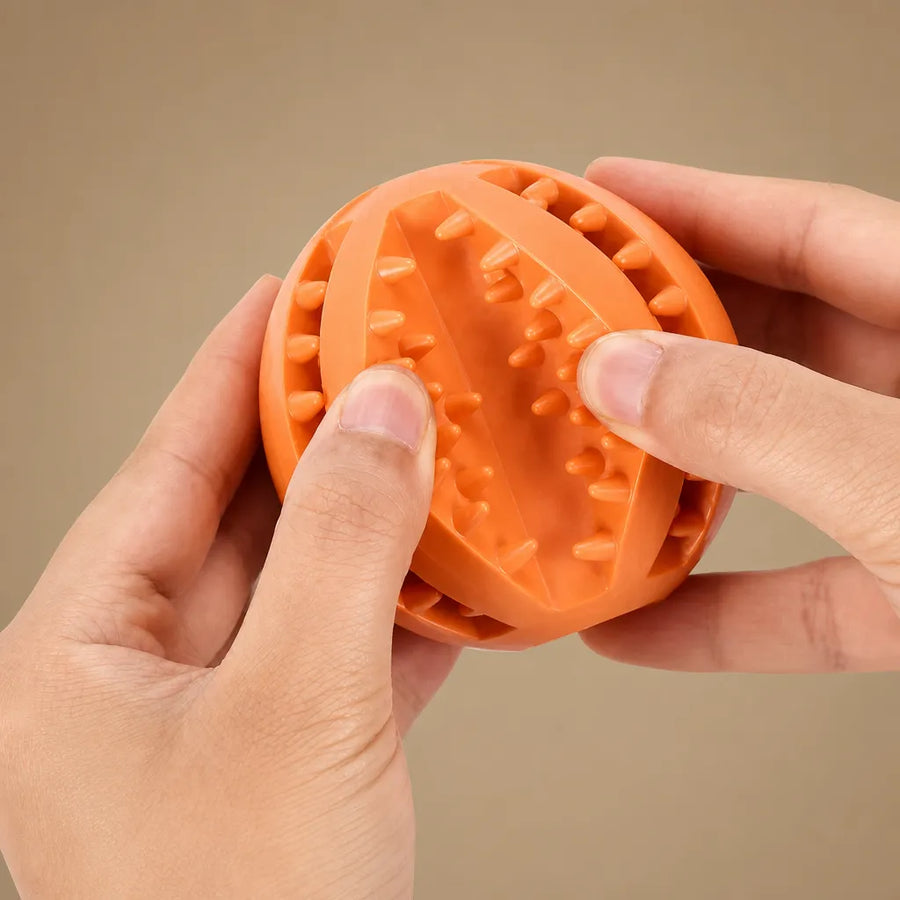 Balle kong chien caoutchouc - Picots distributeur friandises 5 cm