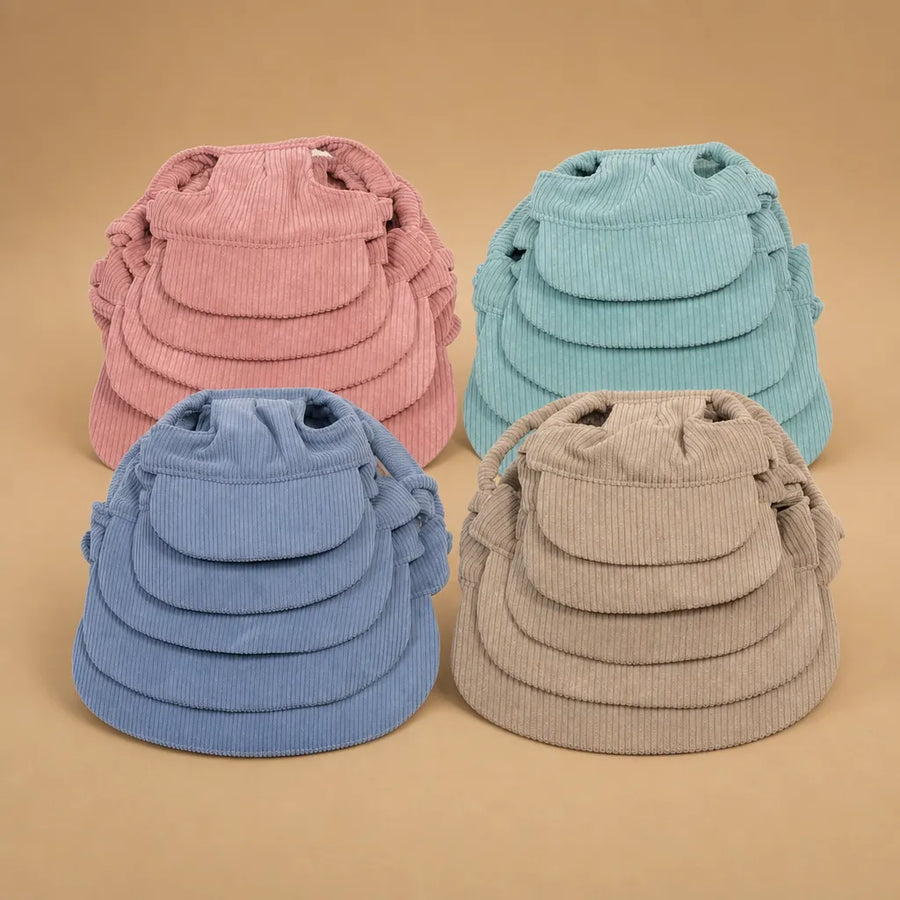 Casquette pour petit chien - Velours côtelé & Trous oreilles
