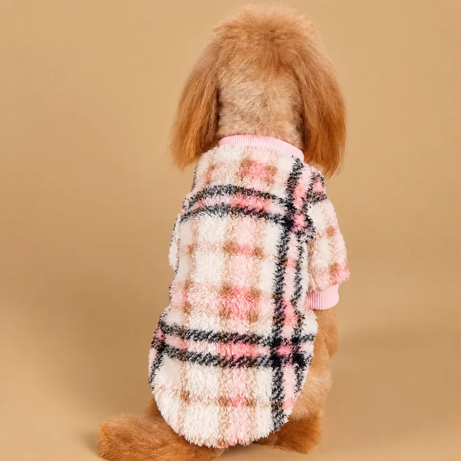 Pull chien hiver ethnique en peluche - XS à XXL