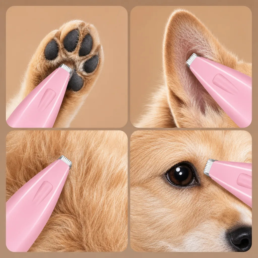 Tondeuse pattes chien électrique - Céramique, LED, USB Type-C