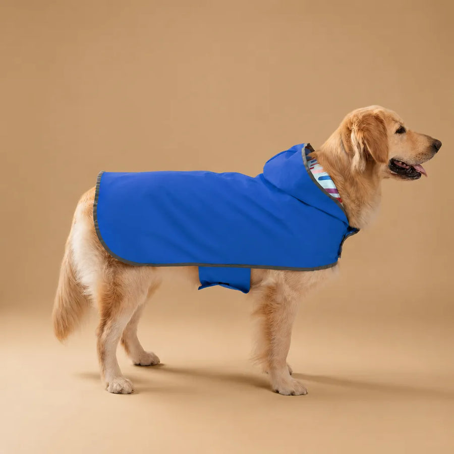 Coupe vent chien imperméable réversible - 9 tailles, capuche