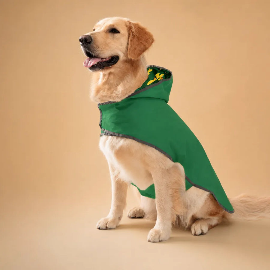Coupe vent chien imperméable réversible - 9 tailles, capuche