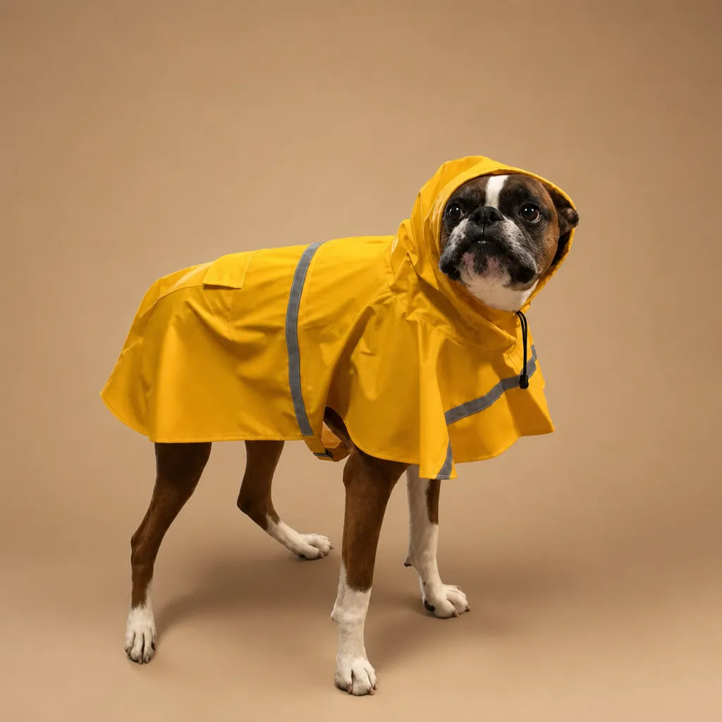 Manteau chien imperméable - capuche réfléchissant