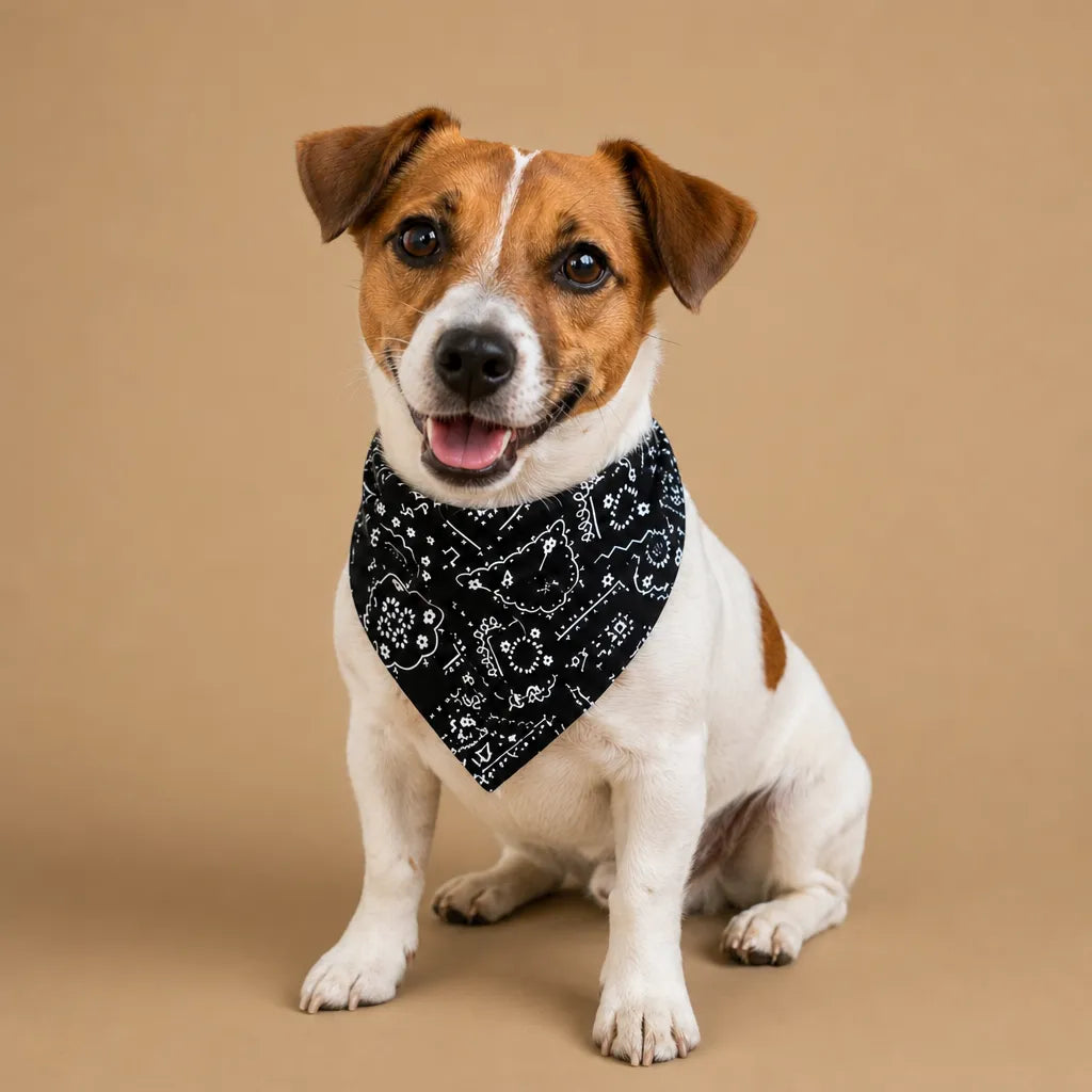 Collier bandana chien paisley réglable - S M L