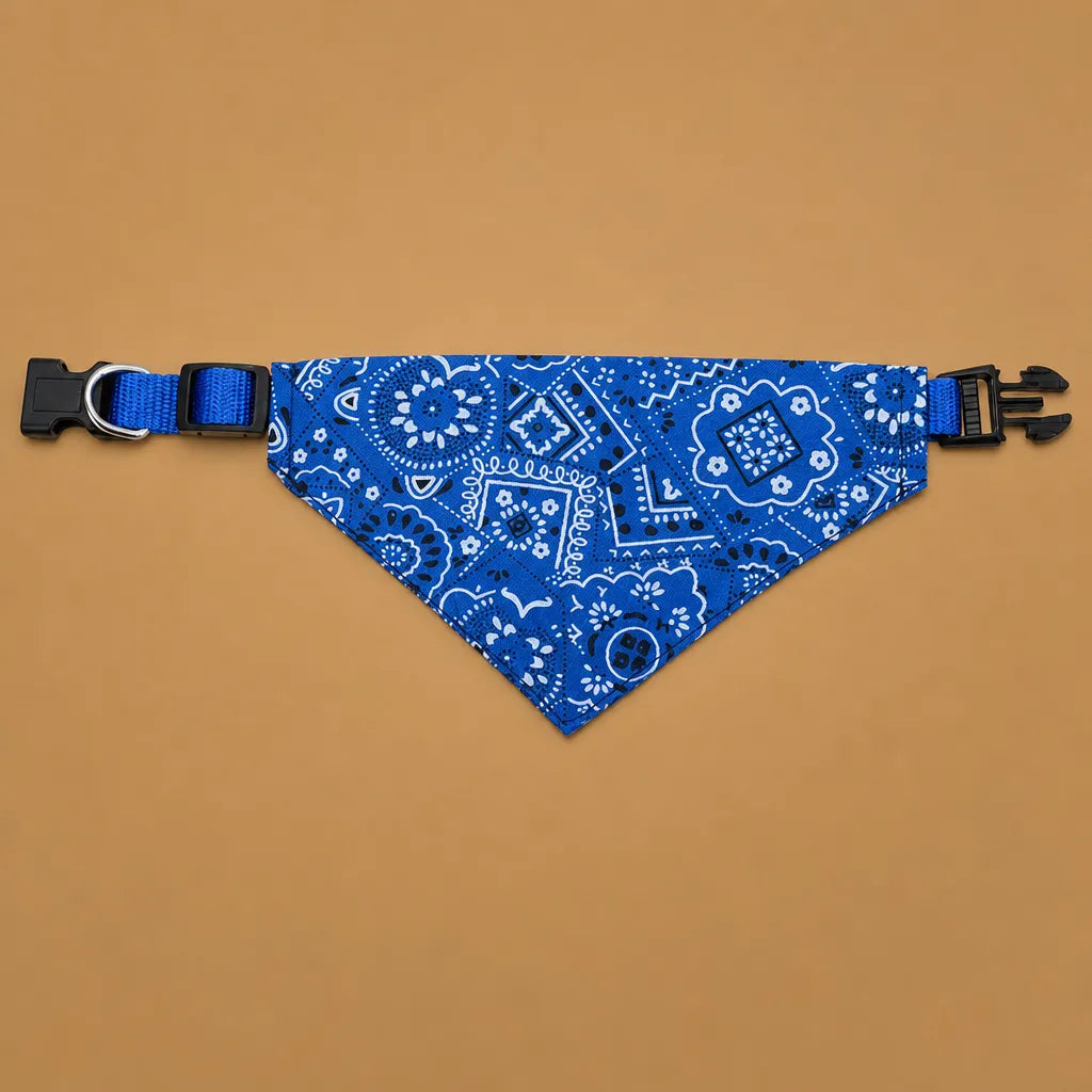 Collier bandana chien paisley réglable - S M L