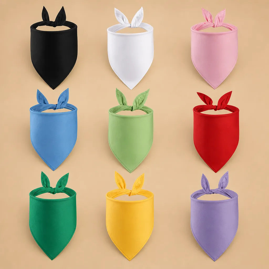 Bandana pour chien en coton - 10 coloris / S et L