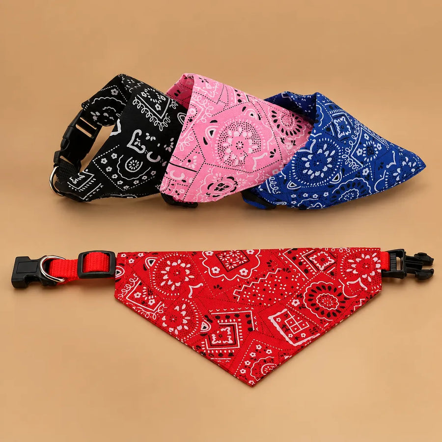 Collier bandana chien paisley réglable - S M L