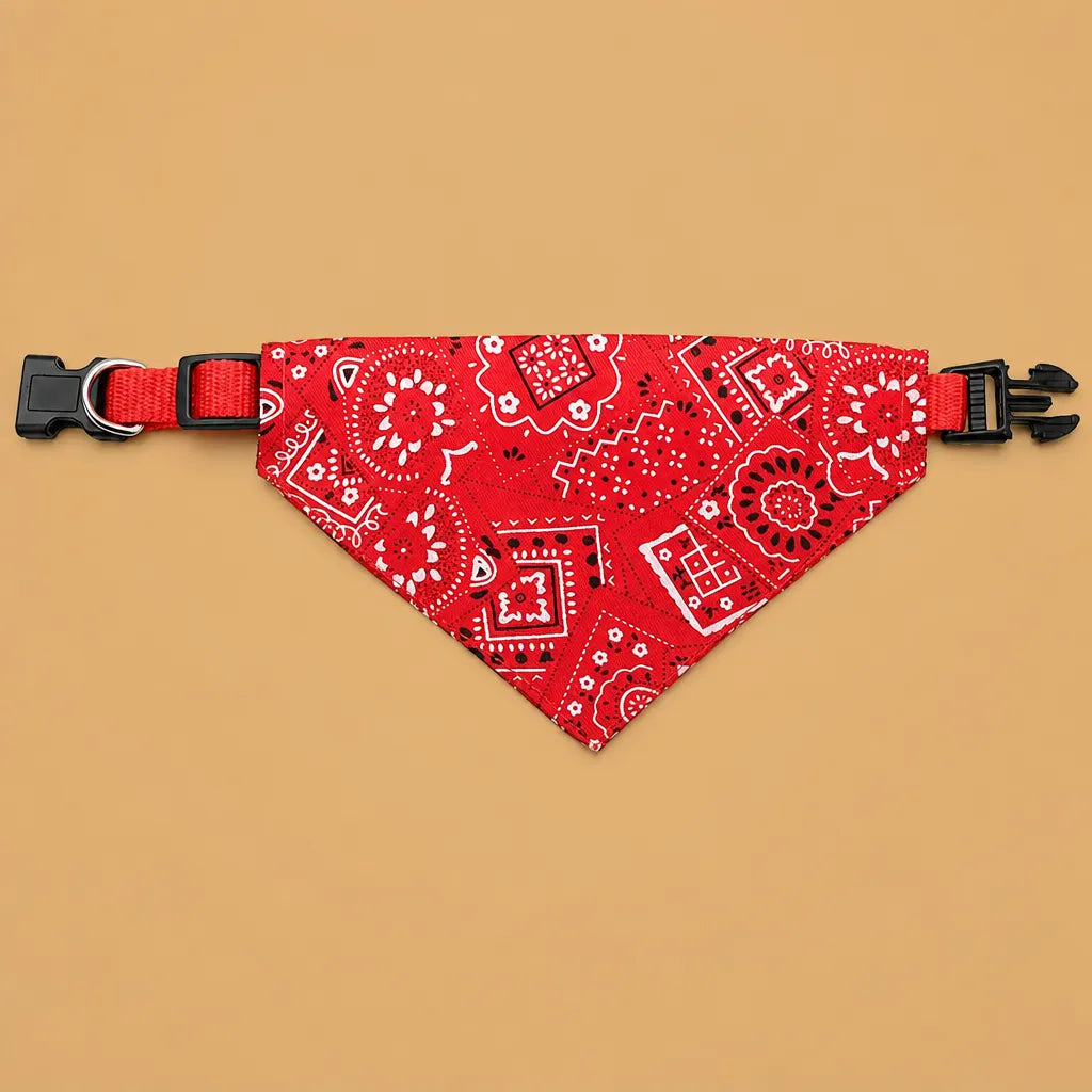 Collier bandana chien paisley réglable - S M L