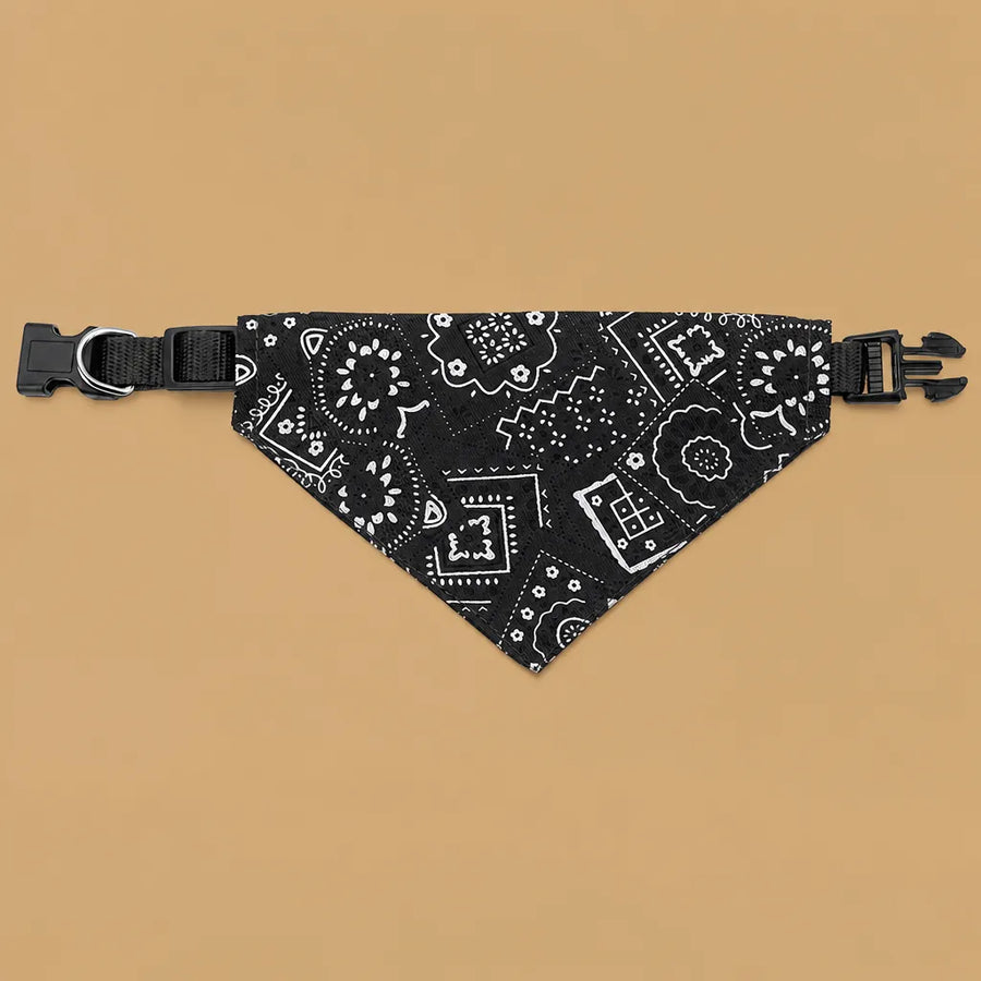 Collier bandana chien paisley réglable - S M L