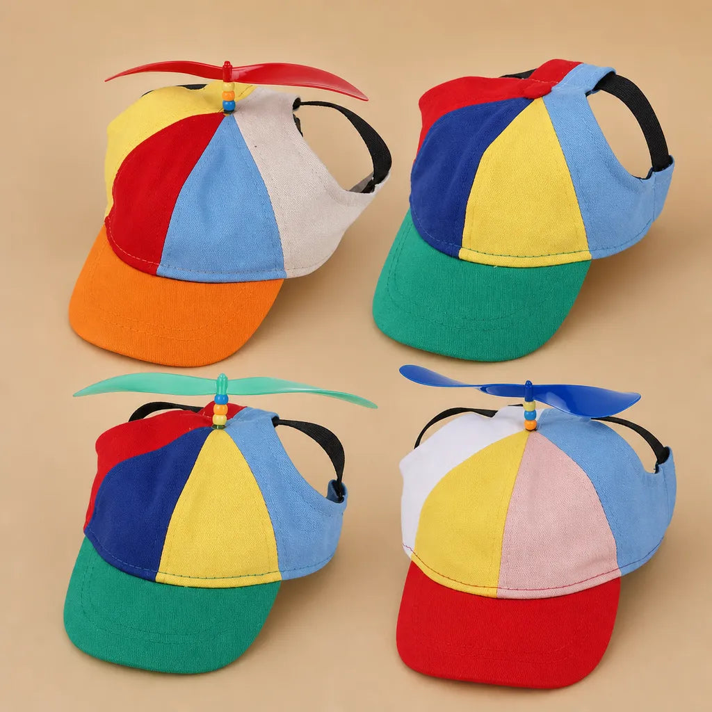 Casquette helice chien - Hélice rotative & Design arc-en-ciel