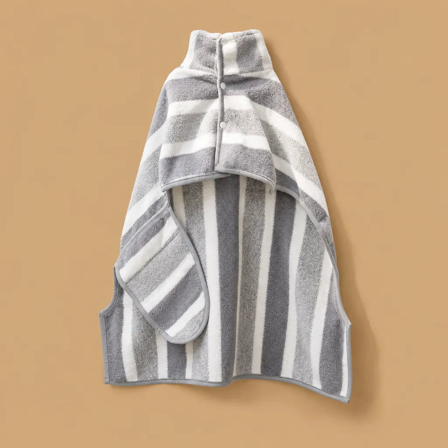 Peignoir absorbant pour chien - coral fleece rayures S M L