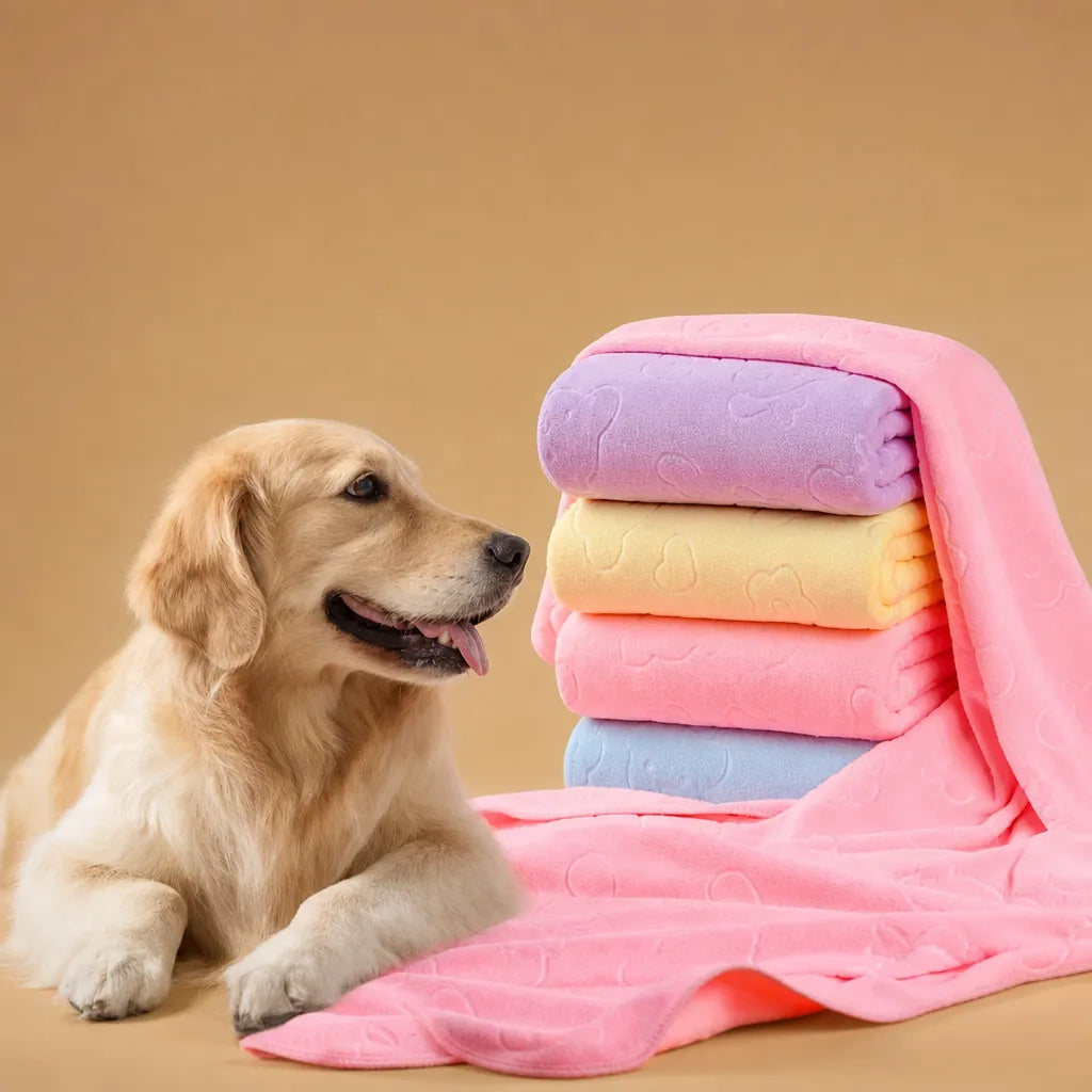 Serviette absorbante pour chien - polyester douce 35x70 cm