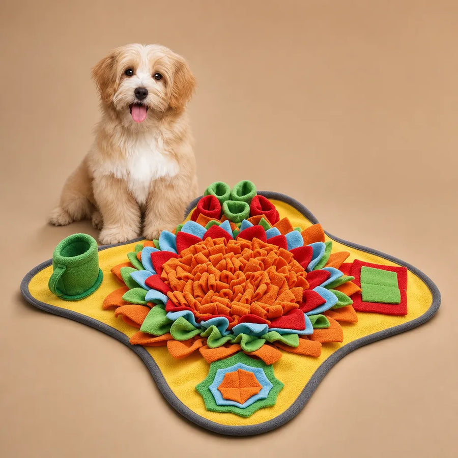 Tapis de fouille pour chien en fleece - Stimulation olfactive