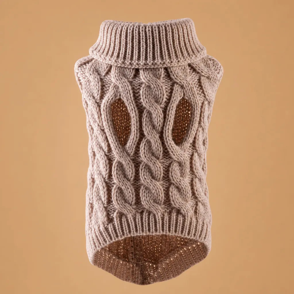 Pull en tricot pour chien torsadé - 7 coloris