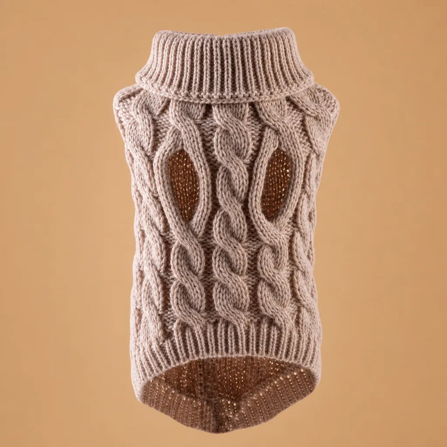 Pull en tricot pour chien torsadé - 7 coloris