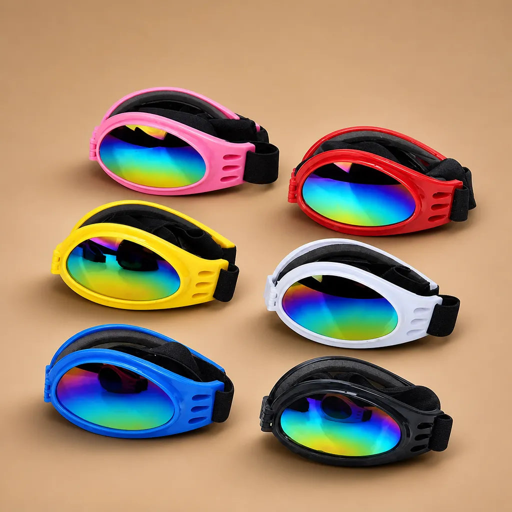 Lunette de soleil pour chien pliable - Double sangle 6 coloris
