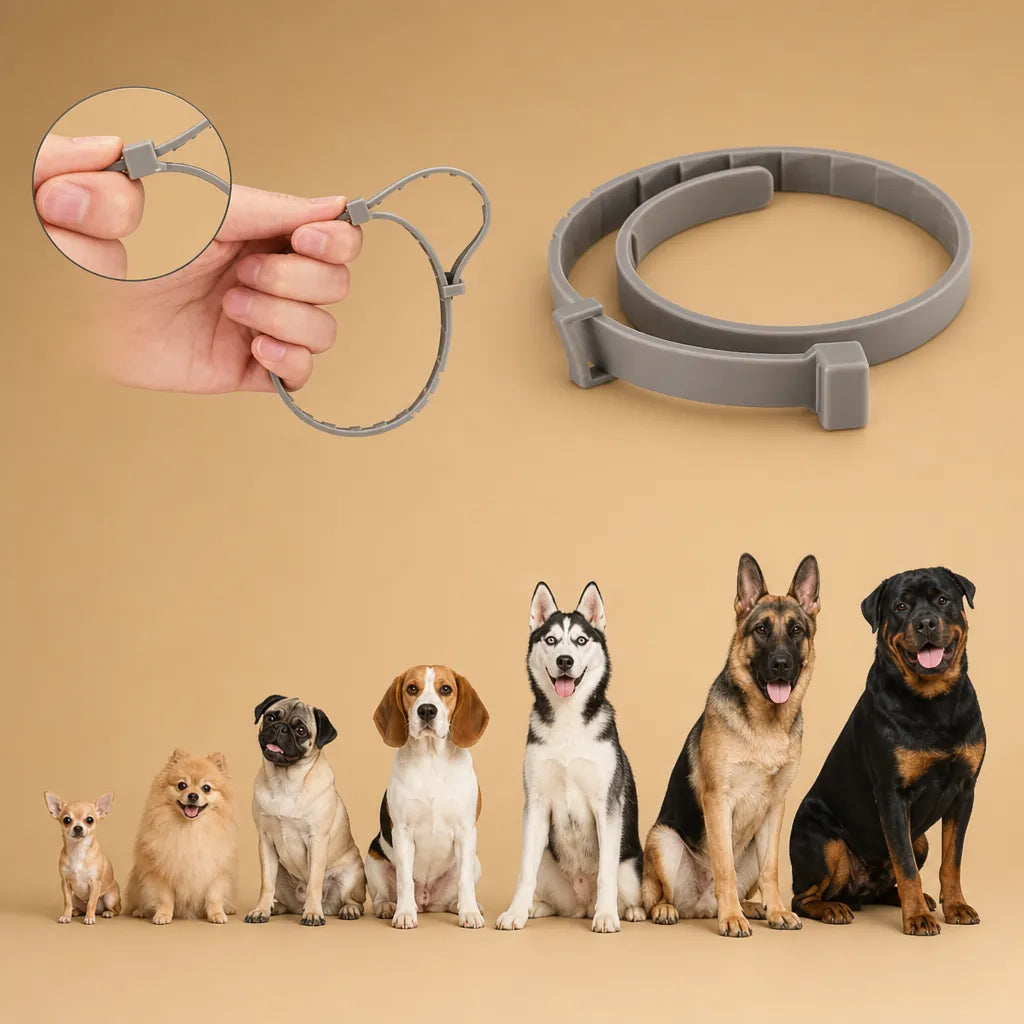Collier Anti Puce pour Chien Réglable - Résistant à l'Eau