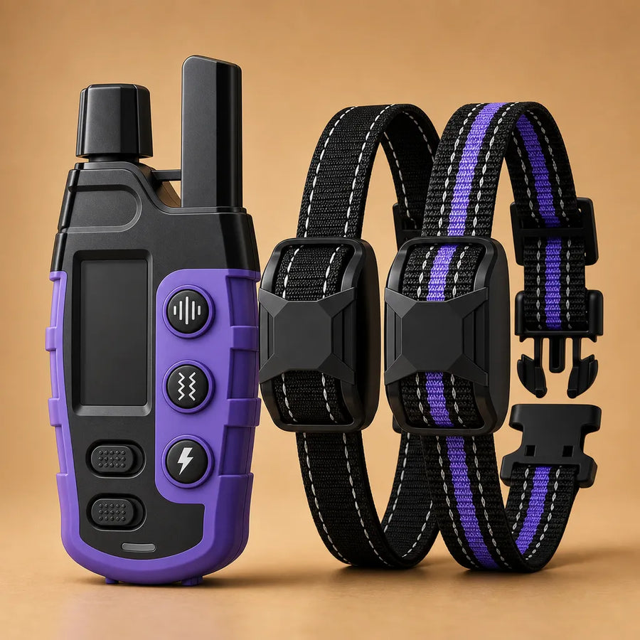 Collier dressage électrique chien - Télécommande 1100m IP67