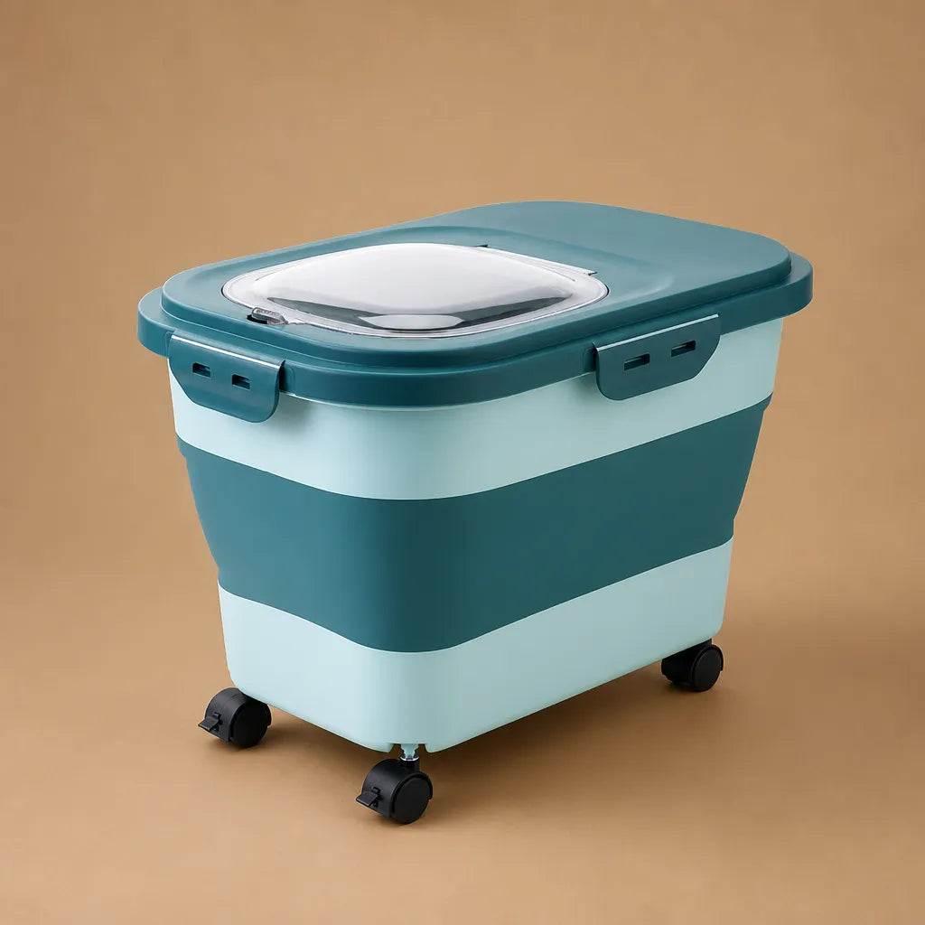 Caisse croquette chien pliable hermétique - 6 kg et 15 kg
