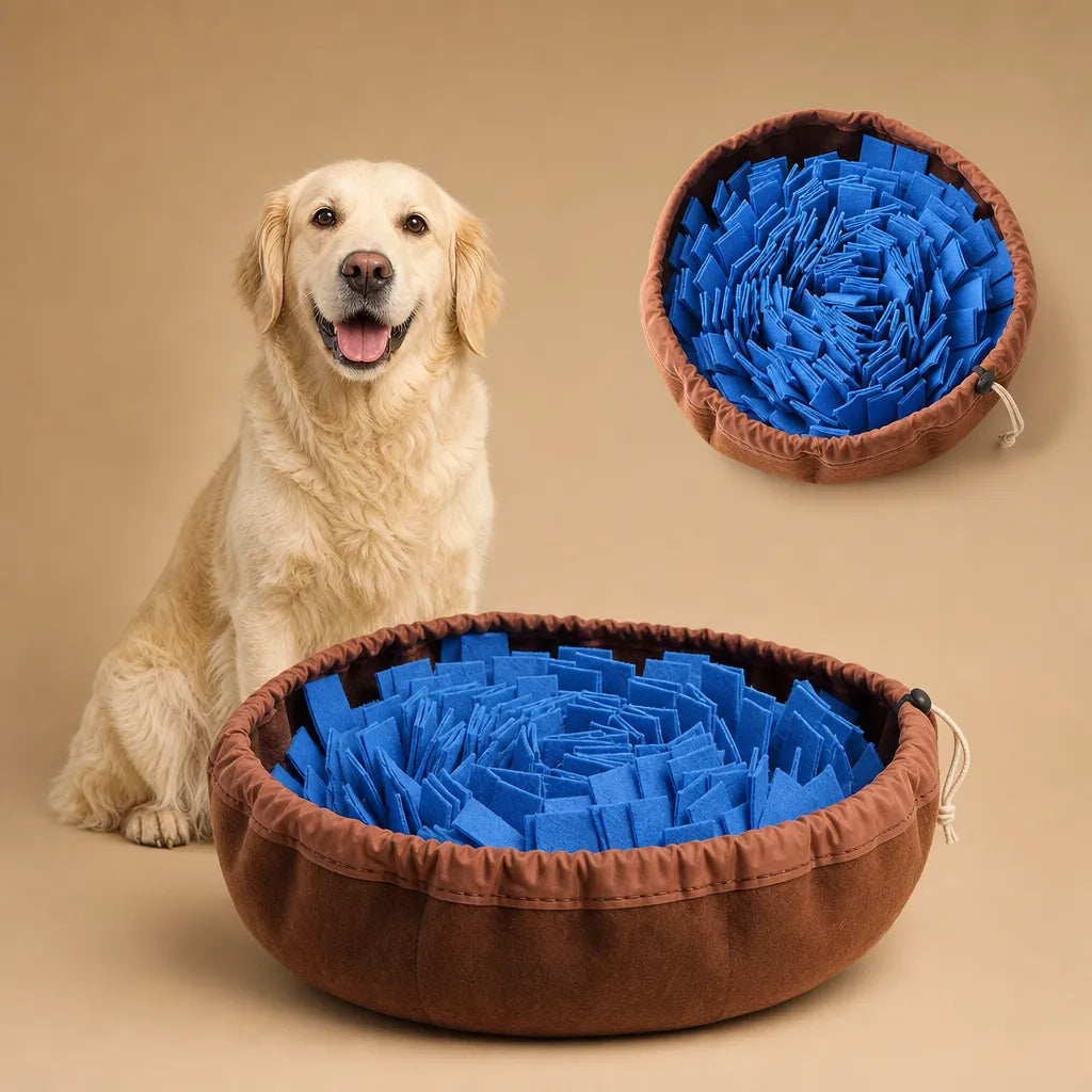 Tapis de reniflage chien feutre - Pliable lavable 3 tailles