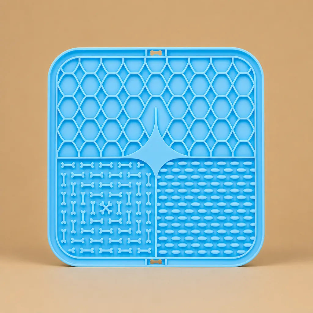 Tapis de léchage pour chien en silicone - Multizone & Ventouses