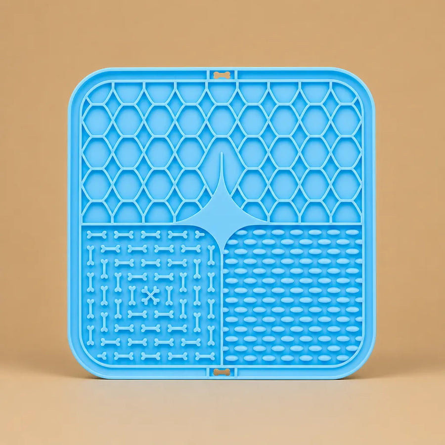 Tapis de léchage pour chien en silicone - Multizone & Ventouses