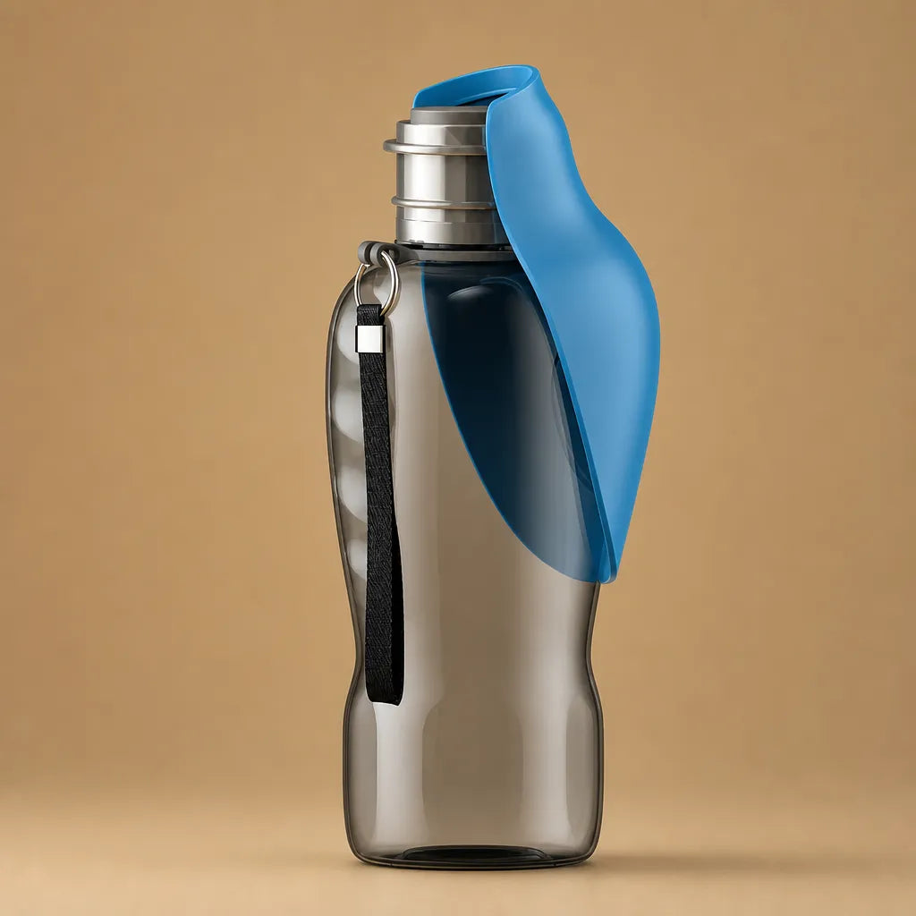 Gourde chien portable 800 ml avec bol intégré - 3 coloris