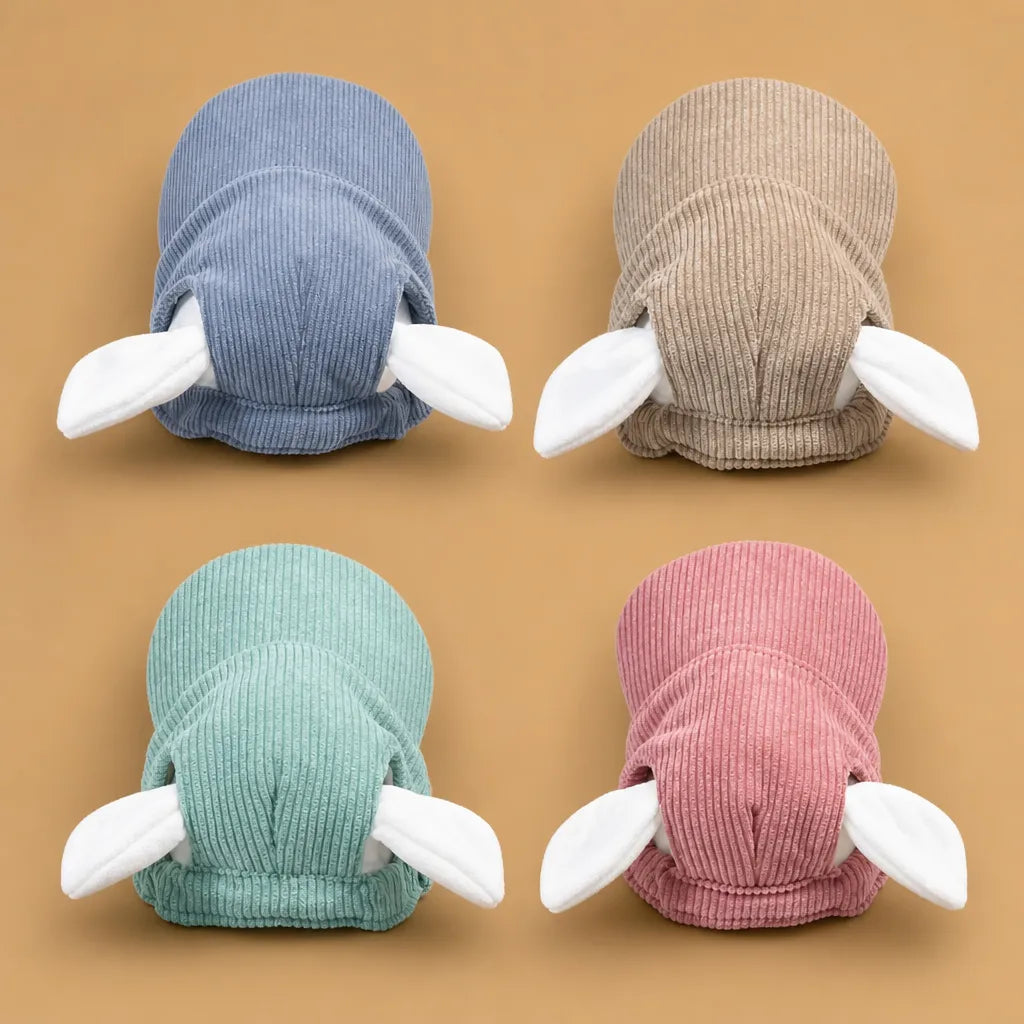 Casquette pour petit chien - Velours côtelé & Trous oreilles
