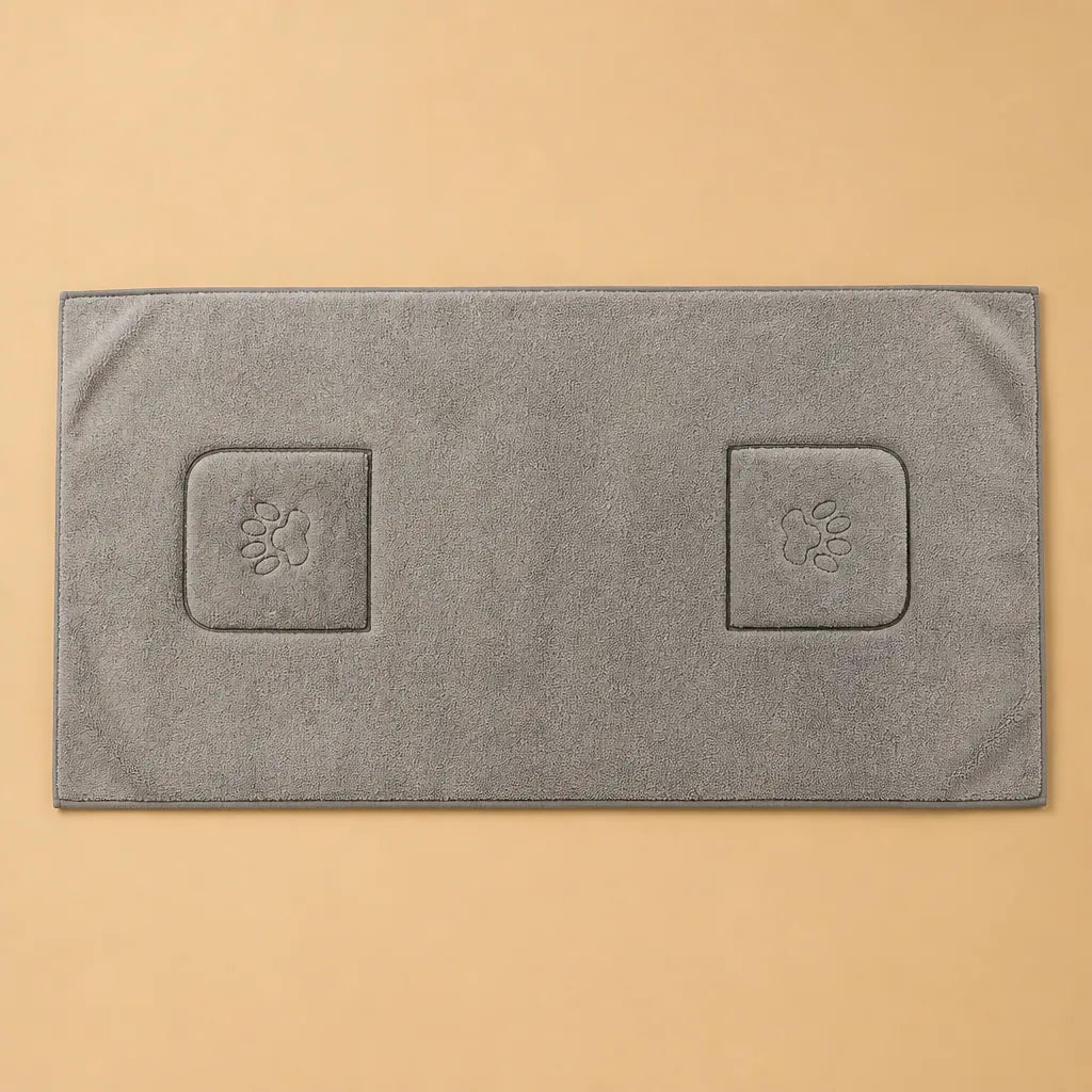 Serviette microfibre pour chien - 50x100 cm poches mains