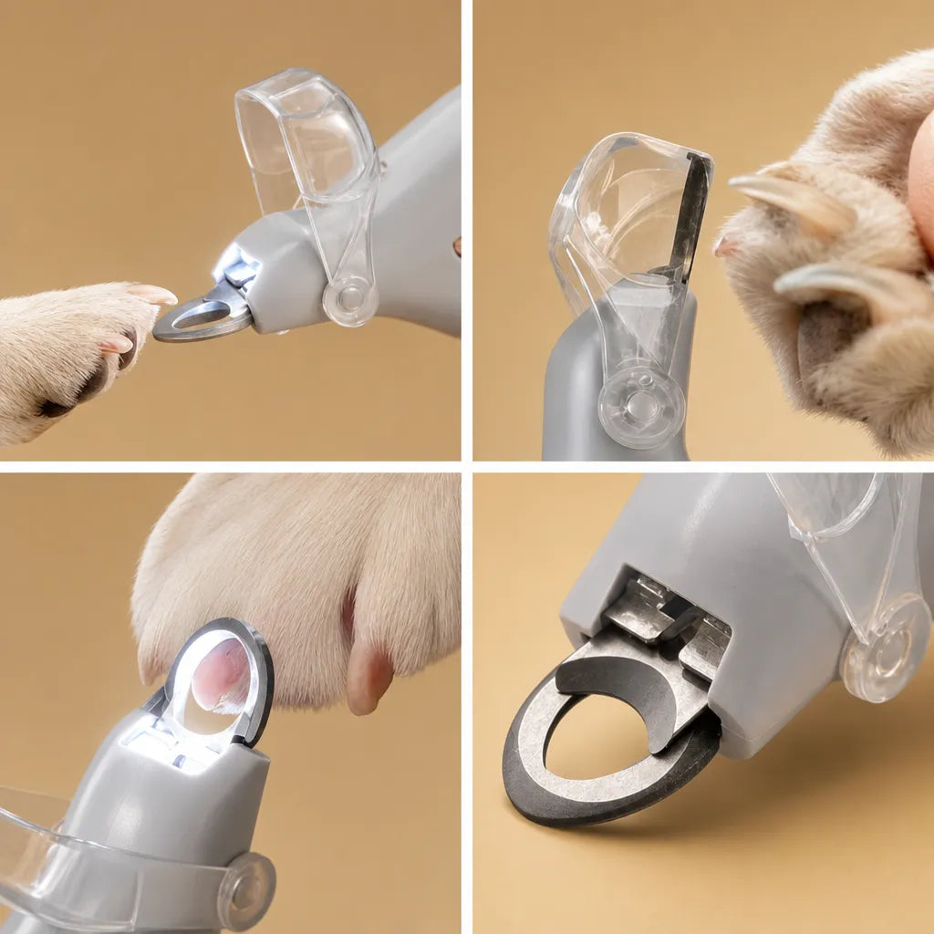 Coupe griffe pour chien - LED loupe 5x lame acier