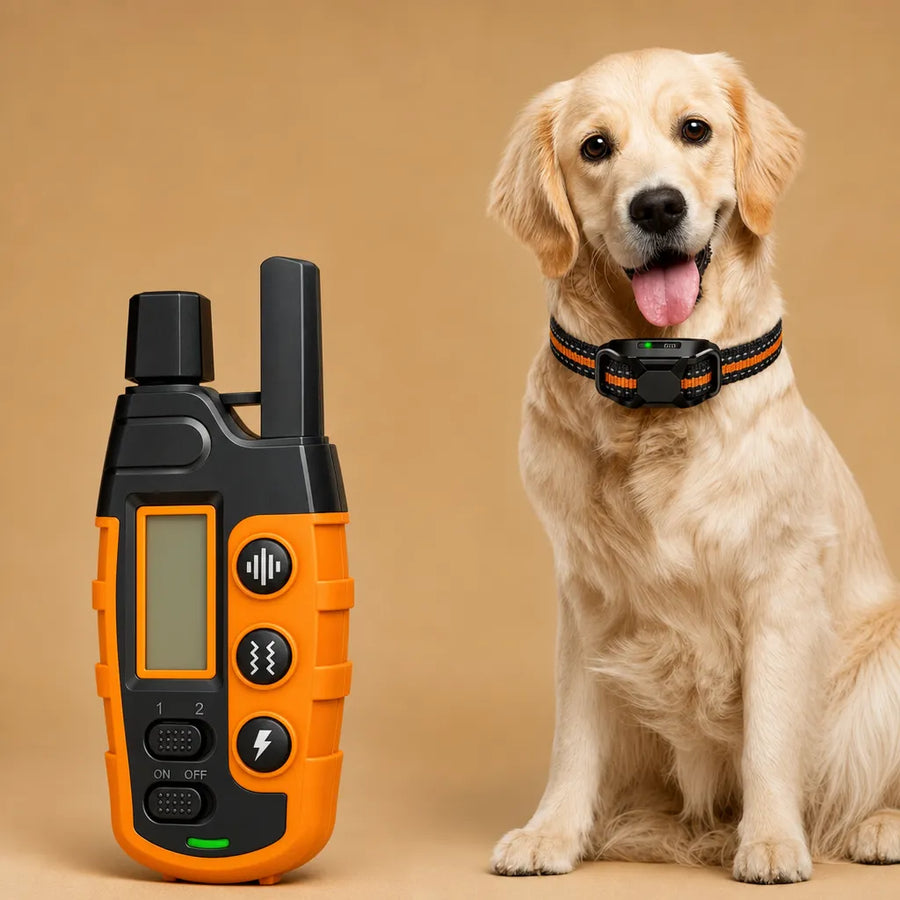 Collier dressage électrique chien - Télécommande 1100m IP67