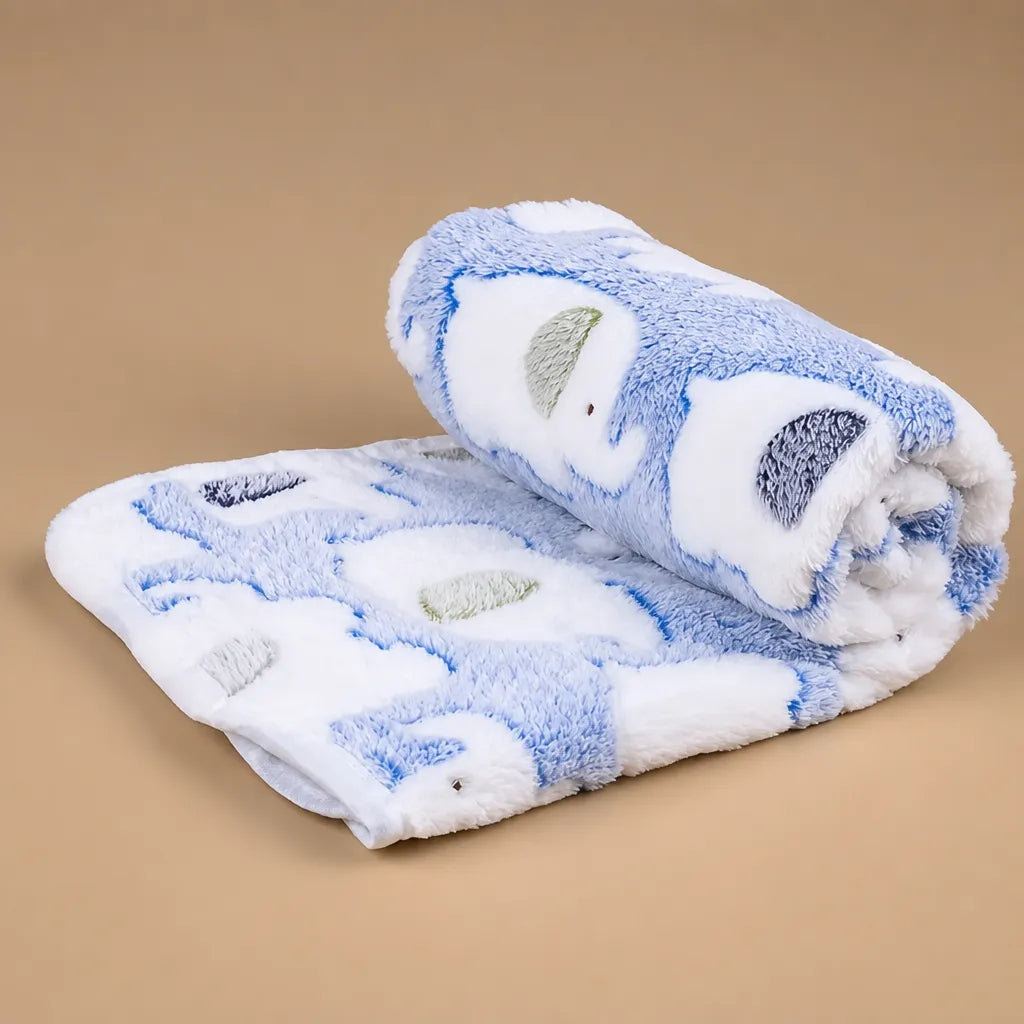Couverture chien polaire motif éléphant - Douceur & Confort