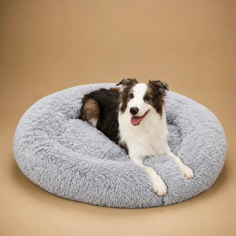 Panier en peluche pour chien rond et ultra-doux - 6 tailles