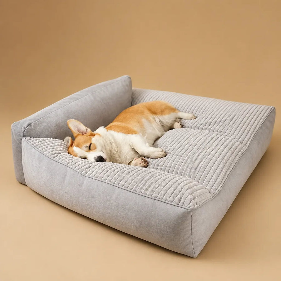 Pouf pour chien canapé luxe - Velours doux housse lavable