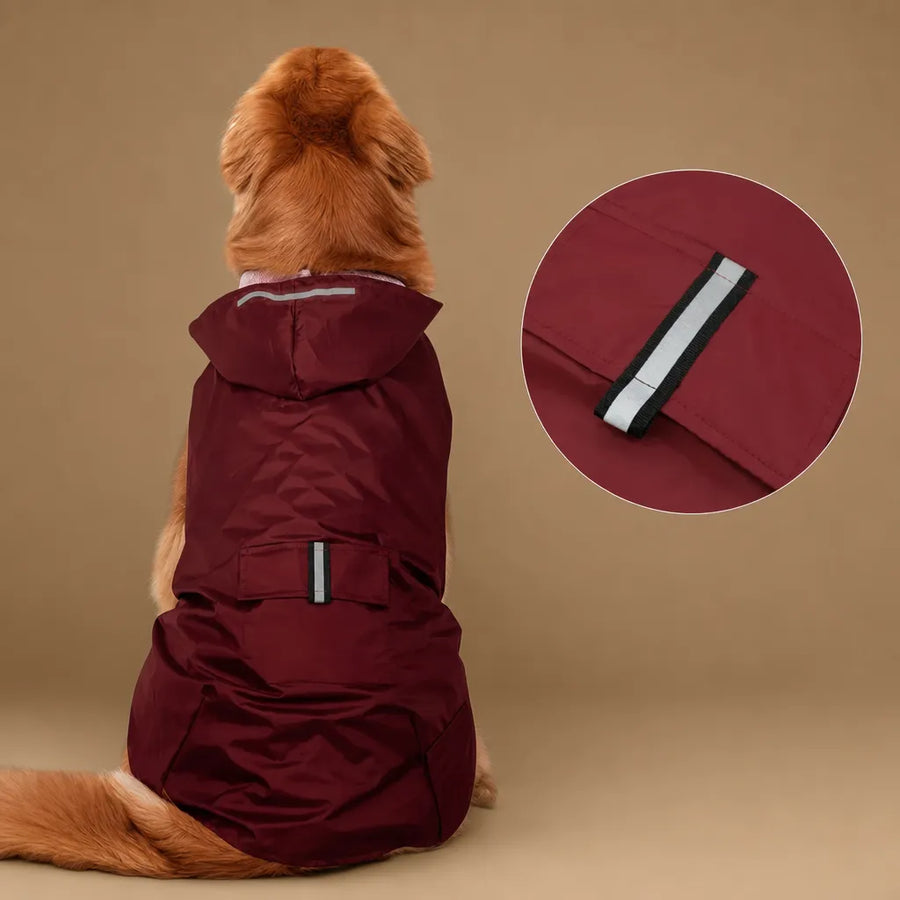 Veste imperméable chien - capuche réfléchissante 9 tailles