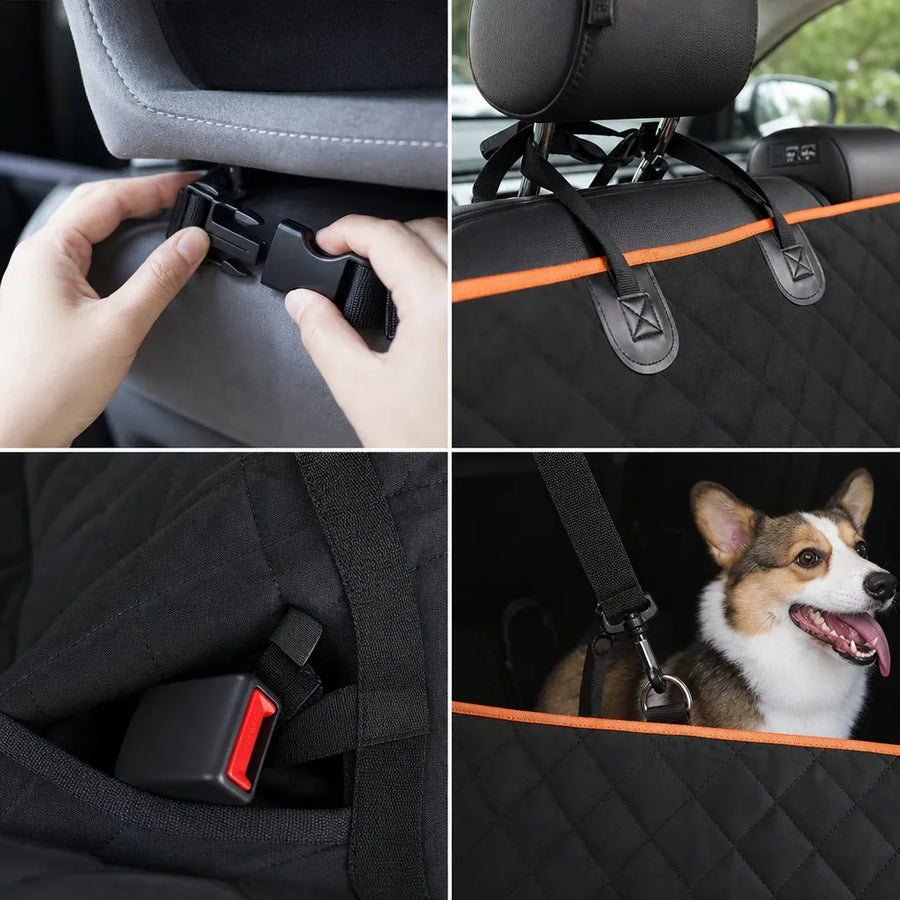 Housse protection voiture chien - Hamac imperméable 4 points