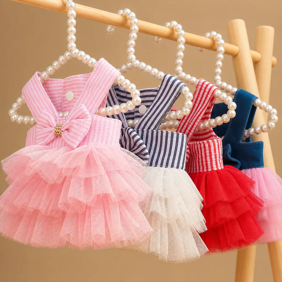 Déguisement chien mariage - Robe tulle élégante pour petite race