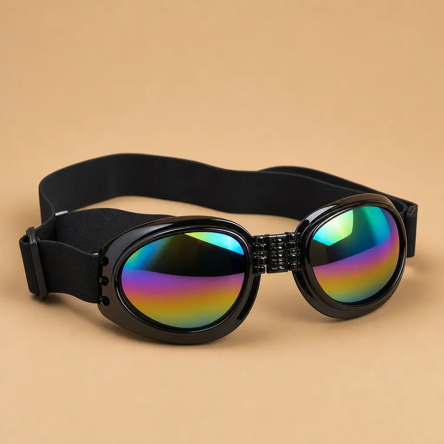 Lunette de soleil pour chien pliable - Double sangle 6 coloris