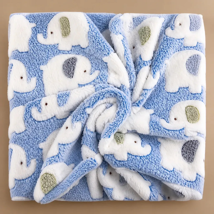 Couverture chien polaire motif éléphant - Douceur & Confort