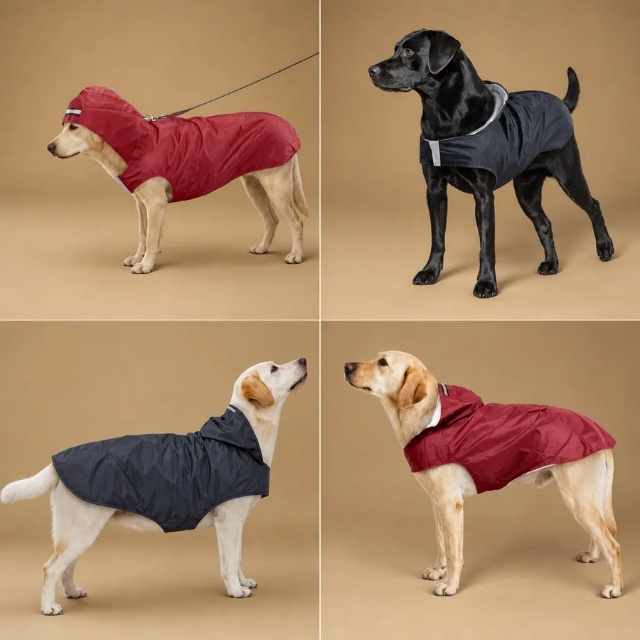 Veste imperméable chien - capuche réfléchissante 9 tailles