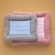 Coussin rafraichissant chien en coton - Rebords moelleux été