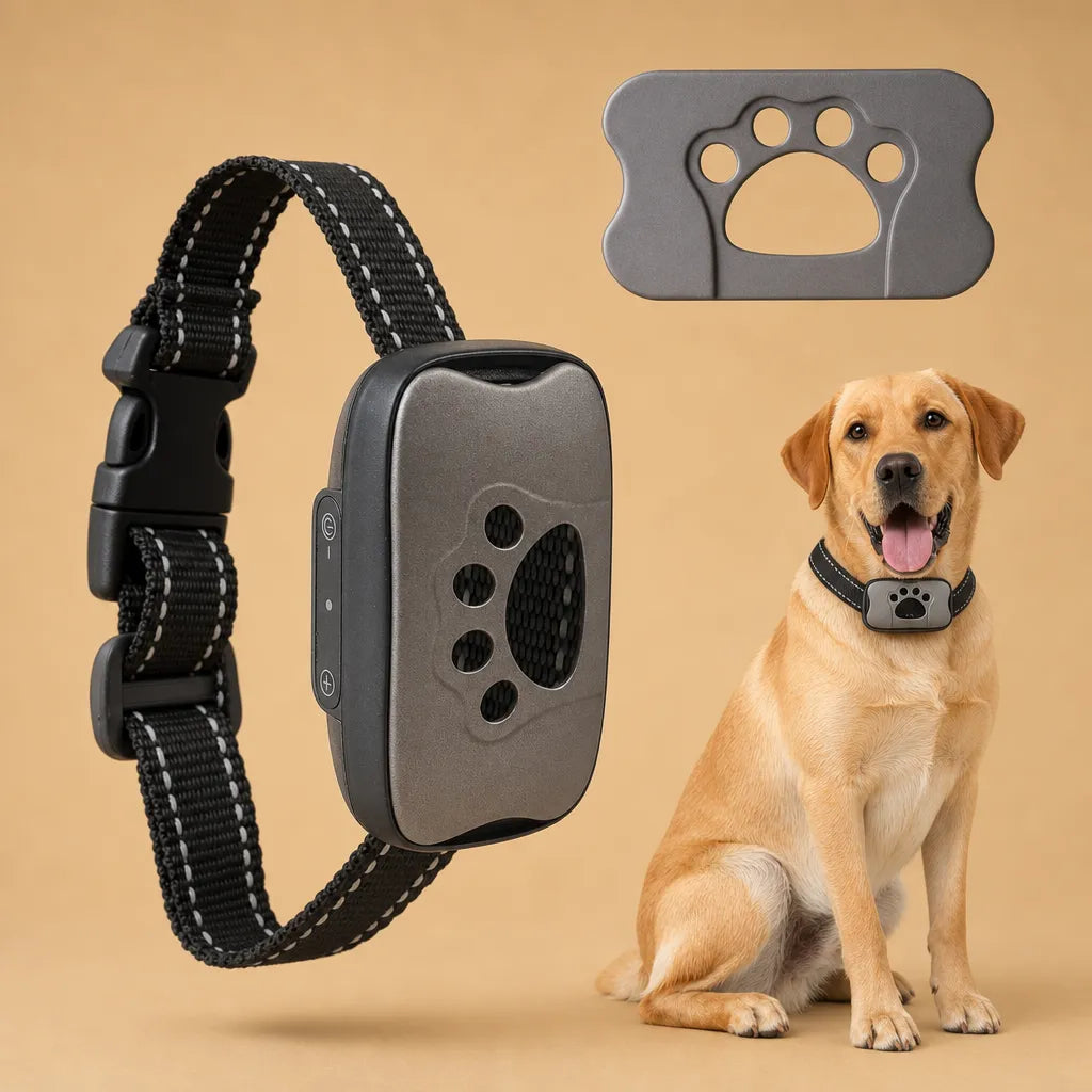 Collier anti aboiement pour chien - Son et vibration USB