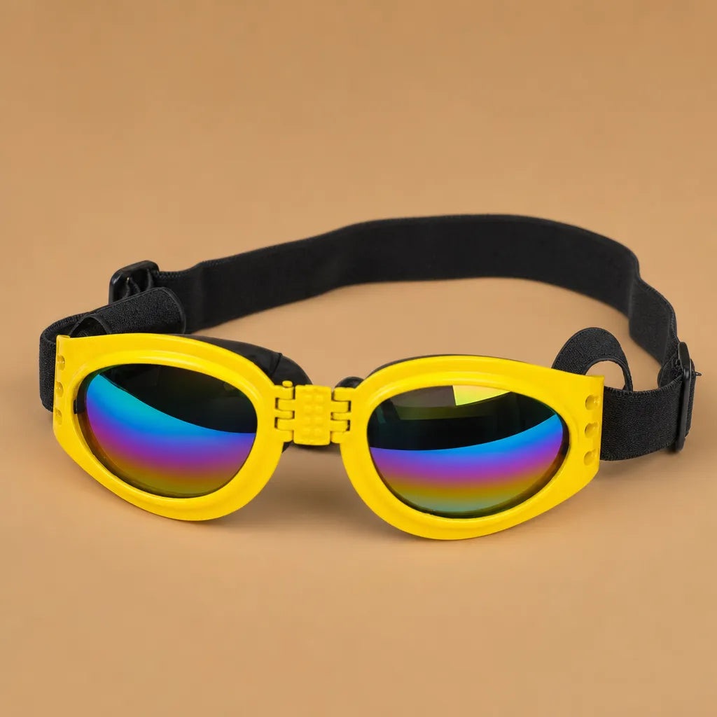 Lunette de soleil pour chien pliable - Double sangle 6 coloris