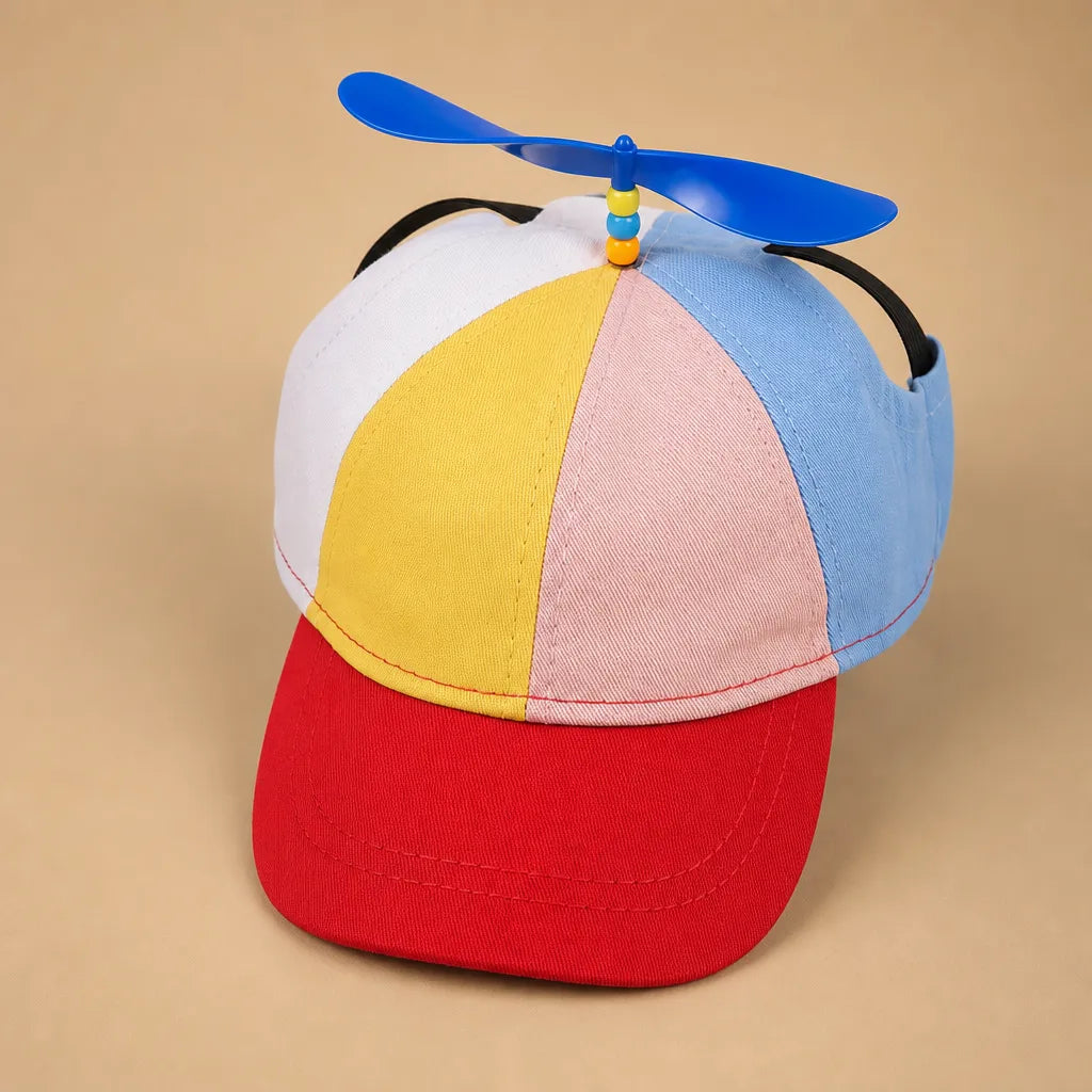 Casquette helice chien - Hélice rotative & Design arc-en-ciel