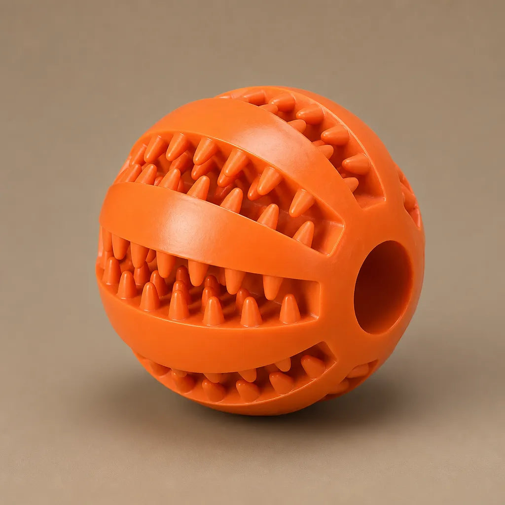 Balle kong chien caoutchouc - Picots distributeur friandises 5 cm