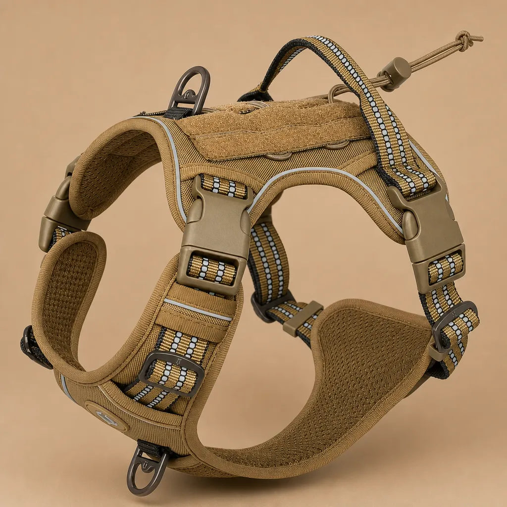 Harnais tactique pour chien - Gilet MOLLE militaire réfléchissant