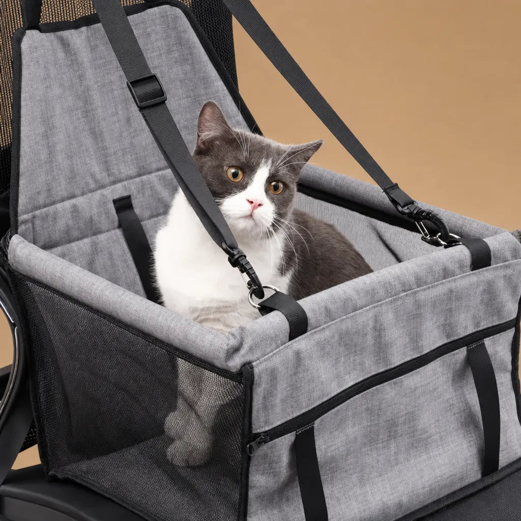 Panier chien voiture pliable - Siège auto sécurisé