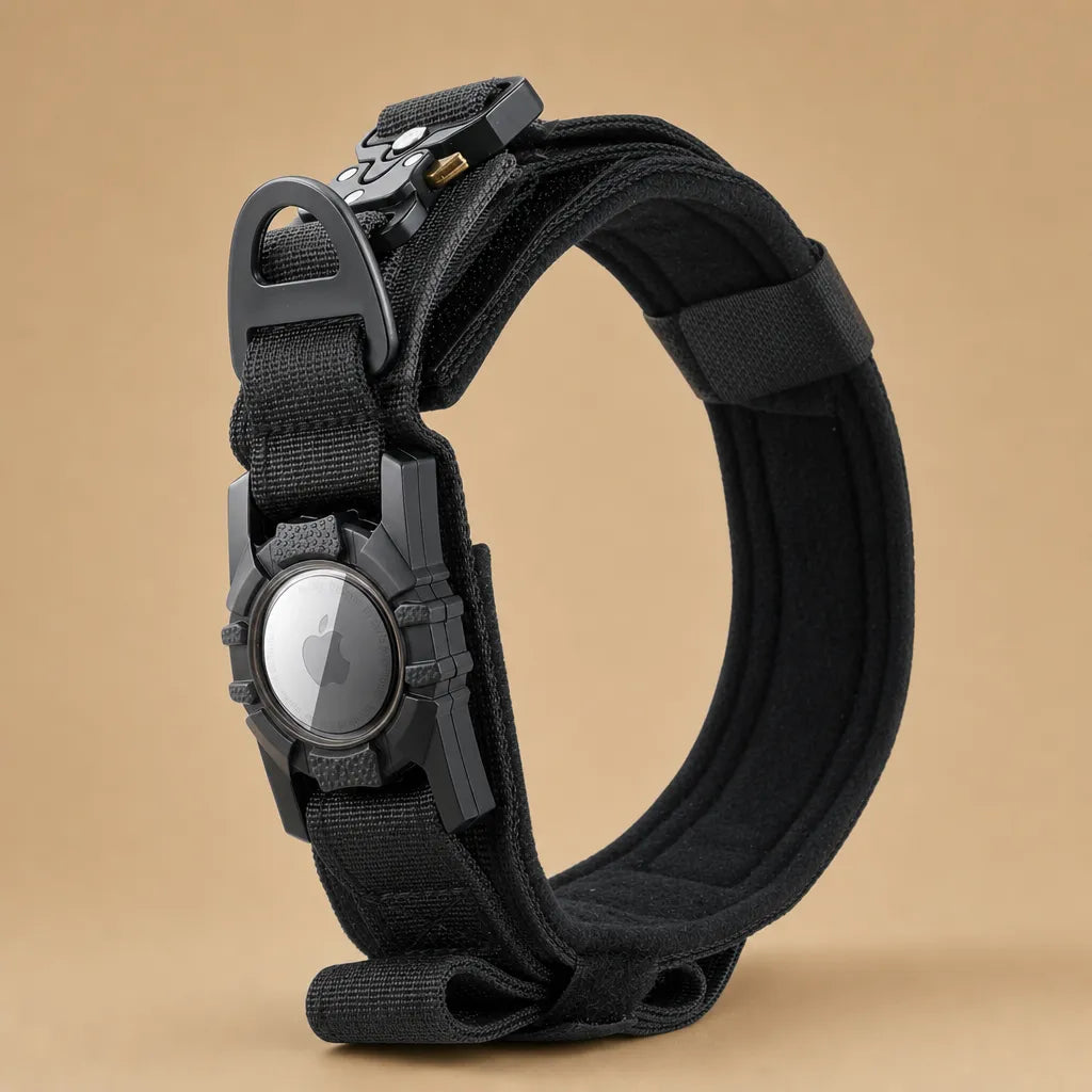 Collier chien tactique avec AirTag - poignée de contrôle
