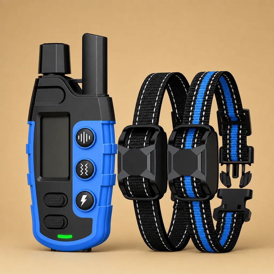 Collier dressage électrique chien - Télécommande 1100m IP67